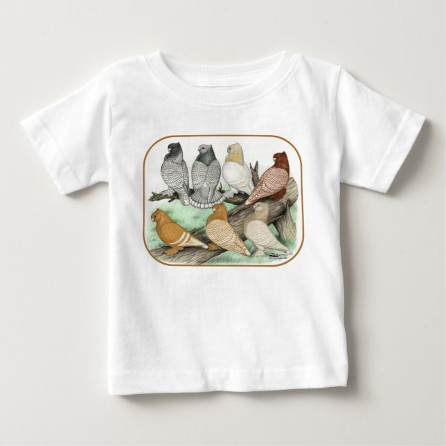 Classic Frill Pigeons Blondinettes Baby T-Shirt (Front)