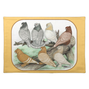Classic Frill Pigeons Blondinettes Cloth Placemat