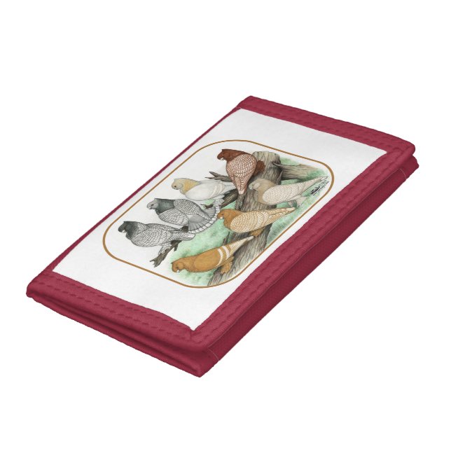 Classic Frill Pigeons Blondinettes Trifold Wallet (Bottom)