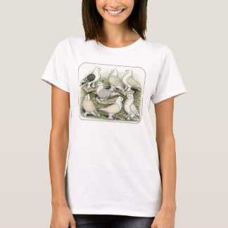 Classic Frill Pigeons Satinettes T-Shirt