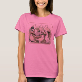 Classic Frill Pigeons Satinettes T-Shirt