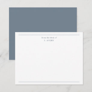 Classic From The Desk Of Slate Gray Note Card