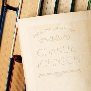 Classic From The Library Of Custom Name Embosser