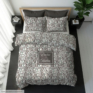 Classic funny gift dollar pattern personalized duvet cover