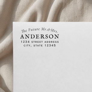 Classic Future Mr Mrs Wedding Return Address Self-inking Stamp