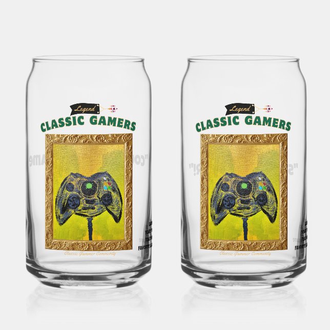 Classic Gamer Sick Box Couples Set Can Glass (Front)