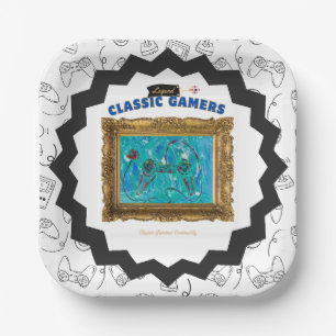 Classic Gamers Birthday Party Cool Play Plates