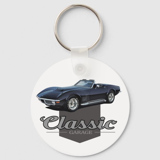 Classic Garage Corvette Keychain (Front)