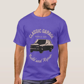 Classic Garage Vintage Old Cars Grandpa Dad Gifts T-Shirt