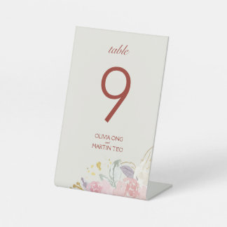 Classic Garden-Themed Wedding Celebration Pedestal Sign