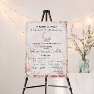 Classic Garden Wedding Program Sign