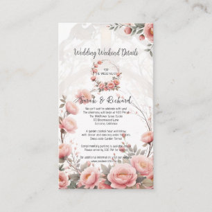 Classic Garden Wedding Weekend Info Itinerary  Enclosure Card