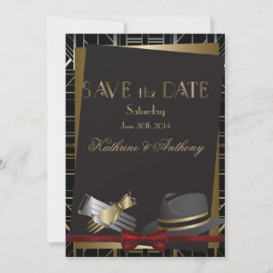 Classic Gatsby Deco Wedding Save the Date