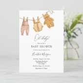 Classic Gender Neutral Baby Shower Invitation (Standing Front)