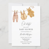 Classic Gender Neutral Baby Shower Invitation