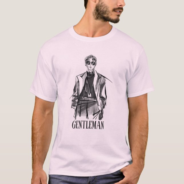 Classic Gentleman Graphic T-Shirt (Front)