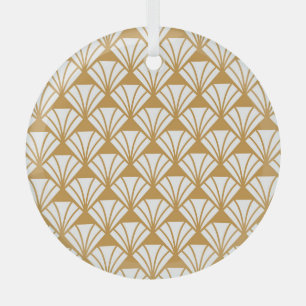 Classic Geometric: Art Deco Elegance. Glass Ornament