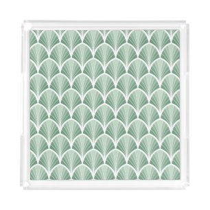 Classic Geometric: Art Deco Seamless Style Acrylic Tray