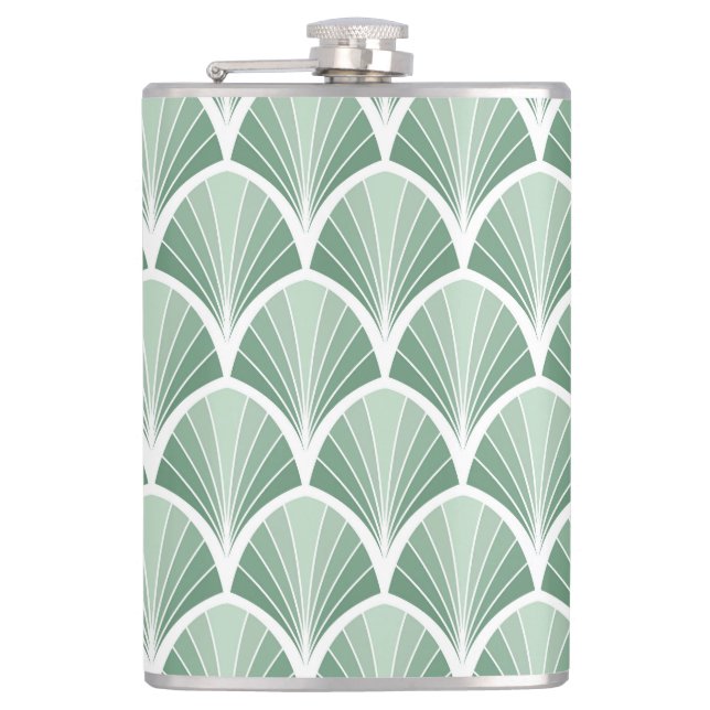 Classic Geometric: Art Deco Seamless Style Flask (Front)