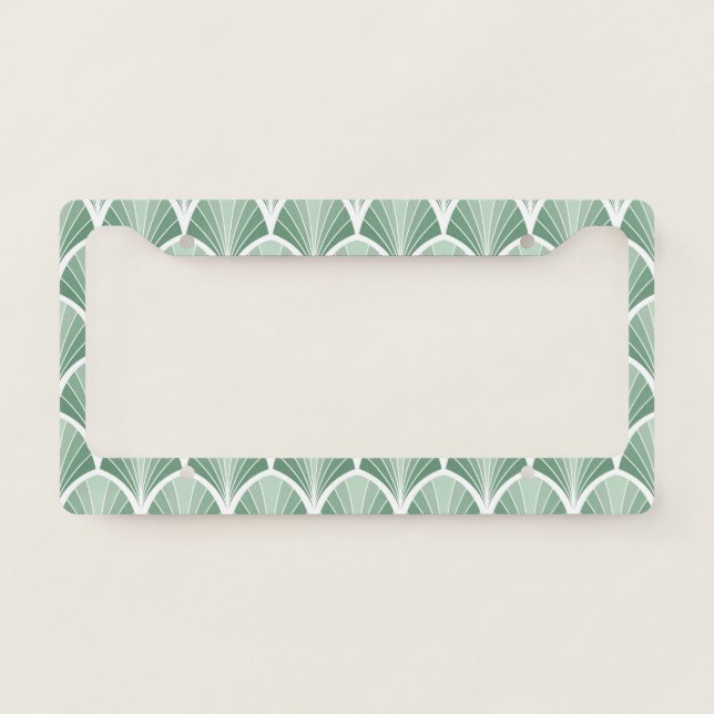Classic Geometric: Art Deco Seamless Style License Plate Frame (Front)