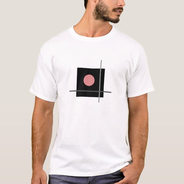Classic Geometric Bauhaus Design Grey T-Shirt (Front)