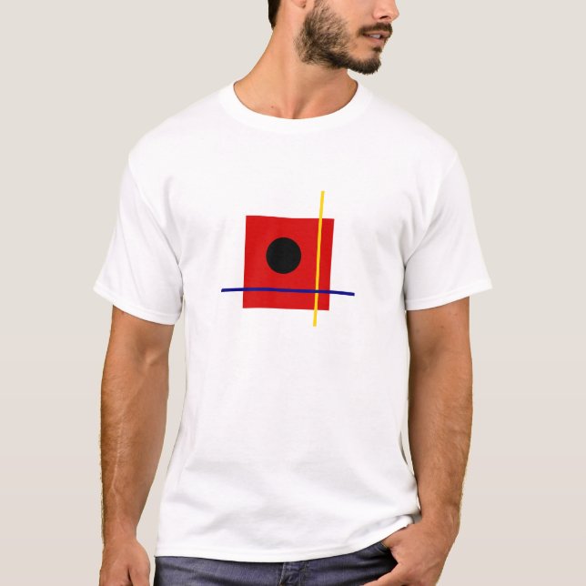Classic Geometric Bauhaus Design Multicolour T-Shirt (Front)