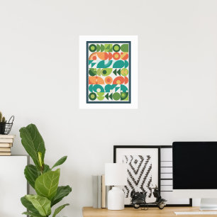classic geometric bauhaus vintage posterart poster