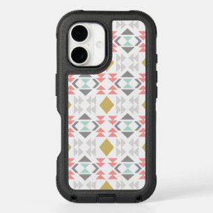 Classic Geometric Pattern in Gray iPhone 16 Case