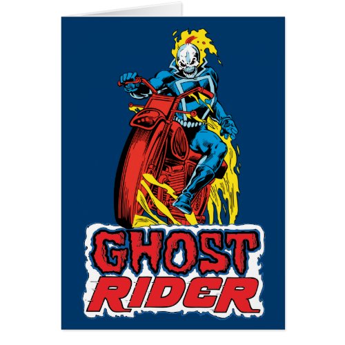 Classic Ghost Rider On Flaming Motorcycle