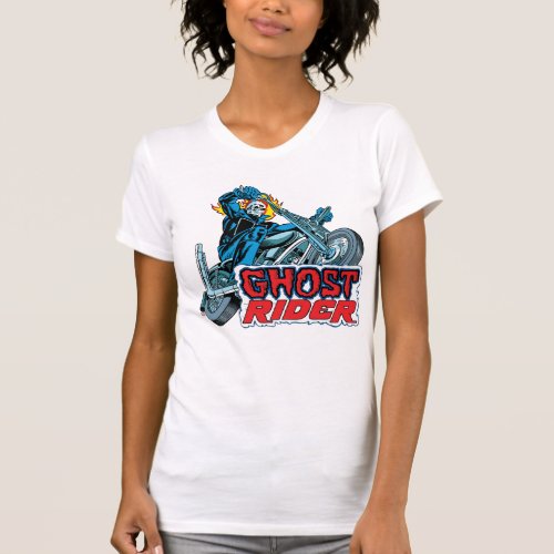 Classic Ghost Rider Riding Motorcycle T_Shirt