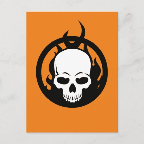 Classic Ghost Rider Skull Icon Postcard