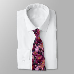 Classic Gifts For Guys Ranunculus Floral Neck Tie