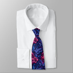 Classic Gifts For Men Peonies Flower Neck Tie