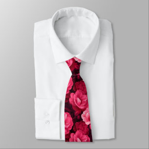 Classic Gifts For Men Rose Flower Neck Tie
