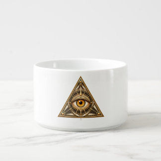 Classic Gilded Providence All-Seeing Eye Chili Bow Bowl