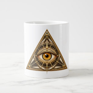 Classic Gilded Providence All-Seeing Eye Specialty Giant Coffee Mug