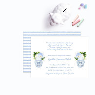 Classic Ginger Jar Baby Boy Poem Shower Party Invitation