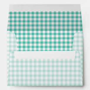 Classic Gingham Bluegrass Green Envelope