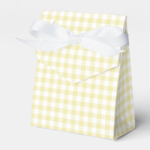 Classic Gingham Butter Yellow Favor Boxes