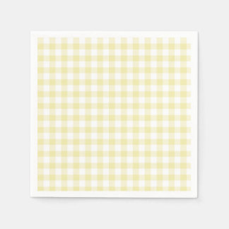 Classic Gingham Butter Yellow Napkins