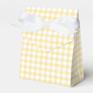 Classic Gingham Canary Yellow Favor Boxes