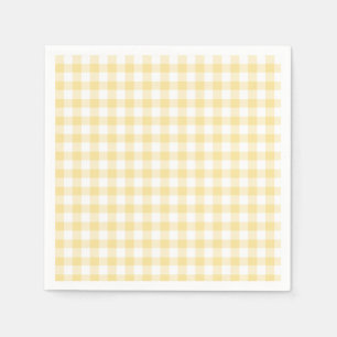 Classic Gingham Canary Yellow Napkins