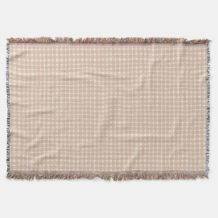 Classic Gingham Checks Dusty Blush Pink Baby Girl Throw Blanket