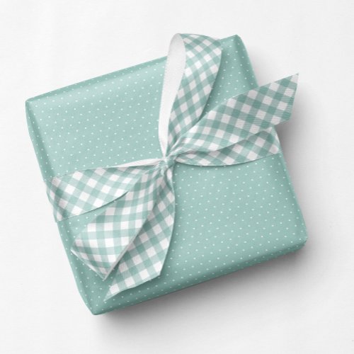 Classic gingham cute teal check baby gift satin ribbon
