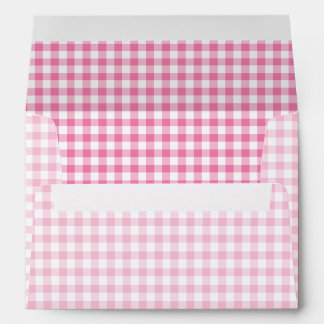 Classic Gingham Fuchsia Envelope