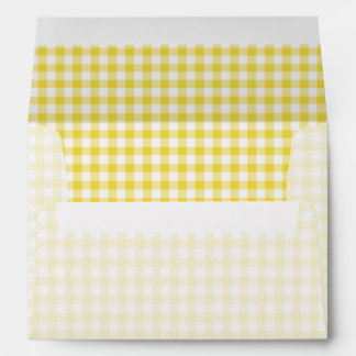 Classic Gingham Golden Yellow Envelope