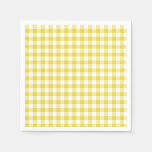 Classic Gingham Golden Yellow Napkins