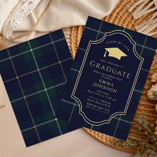 Classic Gingham Graduation Party 2026 Invitation