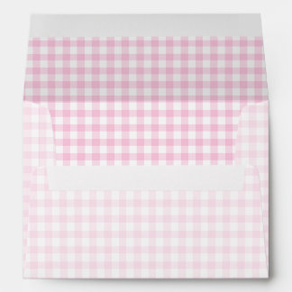 Classic Gingham Light Pink Envelope