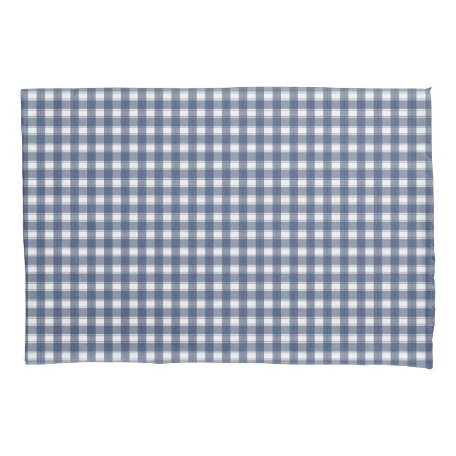 Classic Gingham Navy Pillow Case (Front)